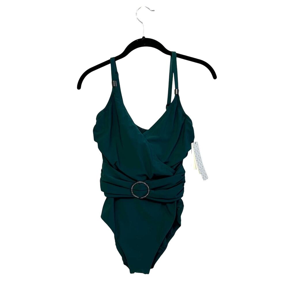 Amoressa Miraclesuit Getty One Piece Swimsuit NWT Women's Sz 6 Oil Slick Slim - Picture 1 of 11